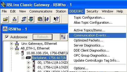 rslinx classic communications server has stopped working
